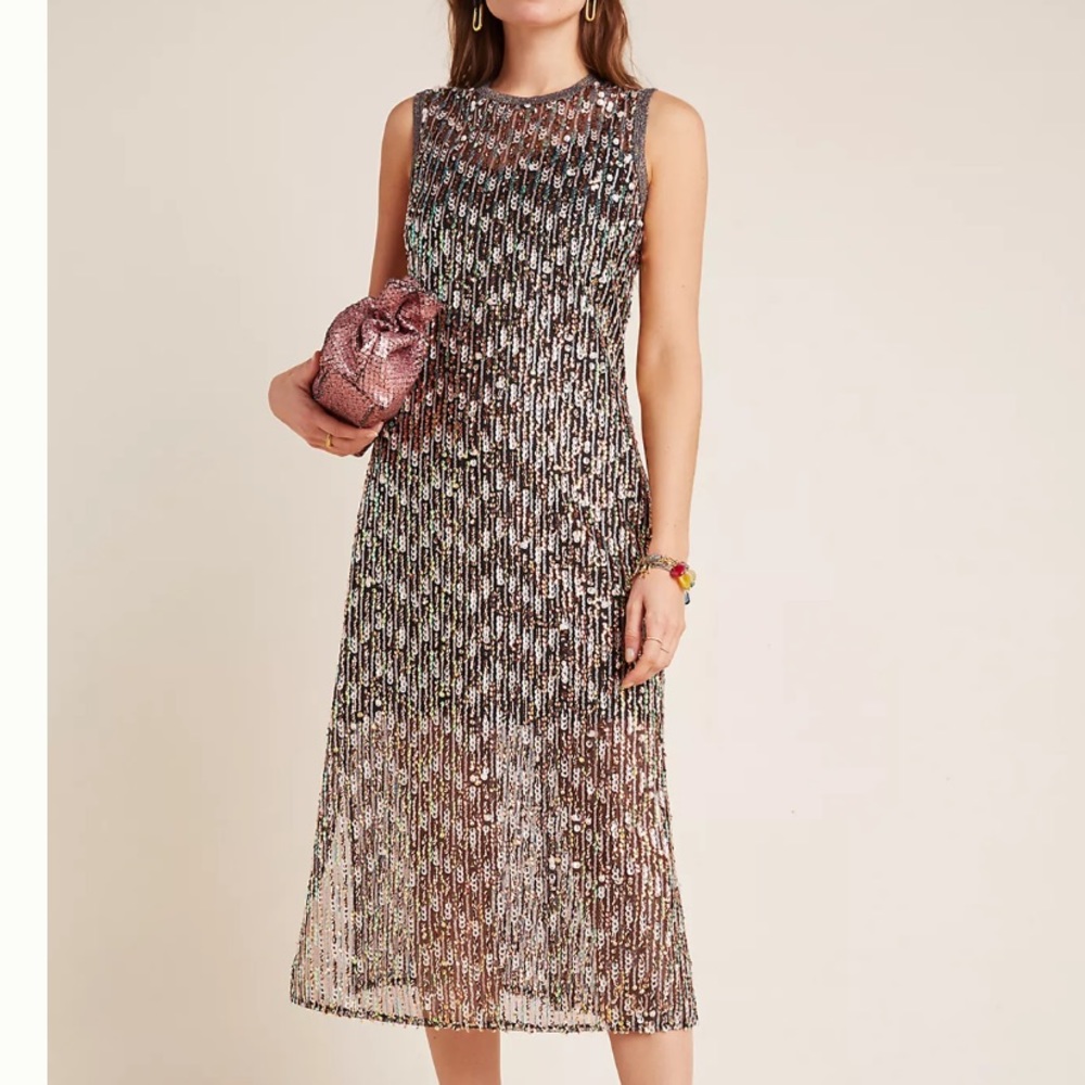 Corey Lynn Calter Sequined Swing Maxi Dress